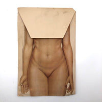 Paper Fold Out Anatomical Models, Male and Female Pair, 1930-40ss