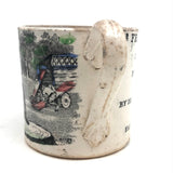 Early Staffordshire Franklin's Maxims Child's Cup, Little Strokes Fell Big Oaks