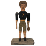 Charming Large Football Player Folk Art Whirligig, Signed Willy