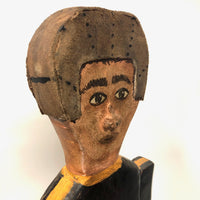 Charming Large Football Player Folk Art Whirligig, Signed Willy