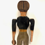 Charming Large Football Player Folk Art Whirligig, Signed Willy
