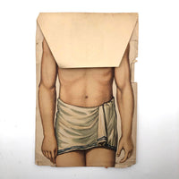 Paper Fold Out Anatomical Models, Male and Female Pair, 1930-40ss