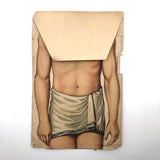 Paper Fold Out Anatomical Models, Male and Female Pair, 1930-40ss