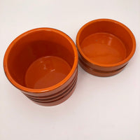 Pair of Atomic Orange Mid-Century Rosenthal Netter Vessels