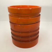 Pair of Atomic Orange Mid-Century Rosenthal Netter Vessels