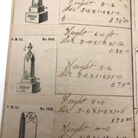 Double-sided Victorian Tomb Marker Options with Dimensions and Prices!