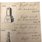 Double-sided Victorian Tomb Marker Options with Dimensions and Prices!