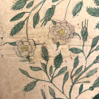 1848 Pennsylvania Folk Art Roses on Vine Scrapbook Page Watercolor
