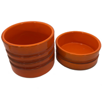 Pair of Atomic Orange Mid-Century Rosenthal Netter Vessels