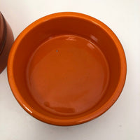 Pair of Atomic Orange Mid-Century Rosenthal Netter Vessels