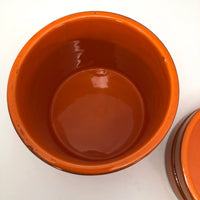 Pair of Atomic Orange Mid-Century Rosenthal Netter Vessels