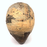 Evocative Old Wooden Hat Form with Tape Helmet