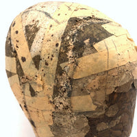 Evocative Old Wooden Hat Form with Tape Helmet