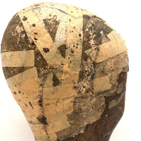 Evocative Old Wooden Hat Form with Tape Helmet