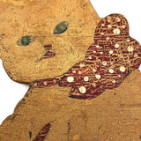 Marvelous Old Folk Art Kitty with Hooks!
