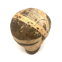 Evocative Old Wooden Hat Form with Tape Helmet