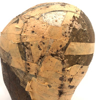 Evocative Old Wooden Hat Form with Tape Helmet
