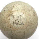 Late 19th C. Very Rare Engraved Clay 21 Pocket Billiards Ball