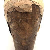 Evocative Old Wooden Hat Form with Tape Helmet