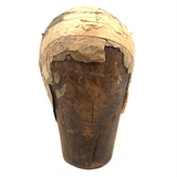 Evocative Old Wooden Hat Form with Tape Helmet