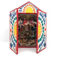 Amazing Claudio Jimenez Peruvian Mixed Media Retablo Signed