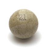 Late 19th C. Very Rare Engraved Clay 21 Pocket Billiards Ball