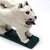 Marvelous Sculpted White Folk Art Dog
