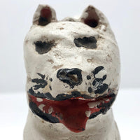 Marvelous Sculpted White Folk Art Dog