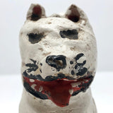 Marvelous Sculpted White Folk Art Dog