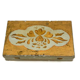Gold Tole Painted Tin Box - for Business (or Calling!) Cards