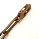 Charming Old Carved, Painted Whimsy with Linked Balls in Cages