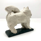 Marvelous Sculpted White Folk Art Dog