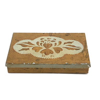 Gold Tole Painted Tin Box - for Business (or Calling!) Cards
