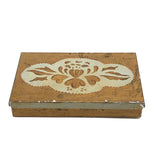 Gold Tole Painted Tin Box - for Business (or Calling!) Cards