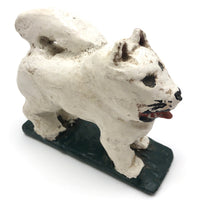 Marvelous Sculpted White Folk Art Dog