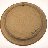 Funky Abstract Hand-painted Ceramic Plate Signed Monk - Larger of Two