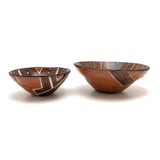 Pair of Hand-painted Canelos Quichia Ecuadorian Pottery Bowls