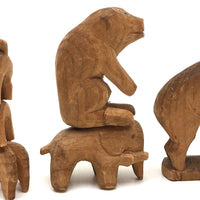 Sweet Family of Carved Animals
