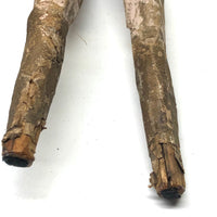 Very Old, Very Expressive Tall Papier Mache over Wood Figure with Beautifully Carved Face