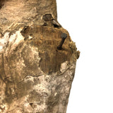 Very Old, Very Expressive Tall Papier Mache over Wood Figure with Beautifully Carved Face