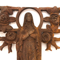 Marvelous Antique French Ironwork Madonna