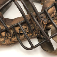 Old Leather and Steel Catcher's Mask, Earlyish 20th Century
