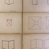 Set of Fifteen 1925 Signed Stereographic Drawings