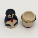 Mini French Hand-painted Celluloid Penguin Box