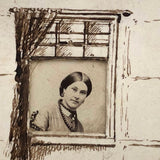 Wonderful Antique CDV Photo Portrait with Homemade Hand-drawn Mount