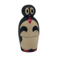 Mini French Hand-painted Celluloid Penguin Box