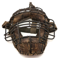 Old Leather and Steel Catcher's Mask, Earlyish 20th Century