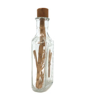 Vintage Folk Art Bottle Whimsy with Ladder, Axe, Cross