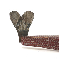 Marvelous Red with Silver Spots Old Folk Art Ice Fishing Decoy