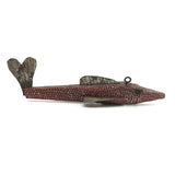 Marvelous Red with Silver Spots Old Folk Art Ice Fishing Decoy